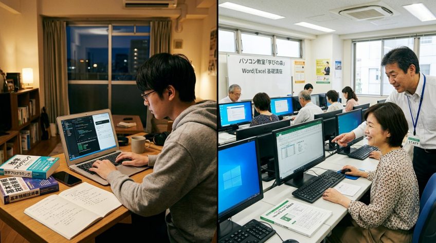 独学 VS パソコン教室