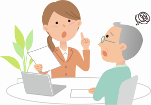 わからないことを相談している様子