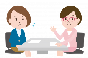 カウンセリングを受けている女性